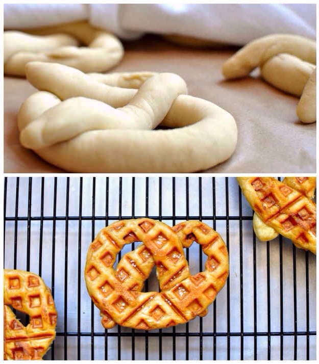 -> Soft Pretzel
-> Get the recipe here;
http://www.waffleizer.com/waffleizer/2010/03/recipe-waffled-soft-pretzels.html#more