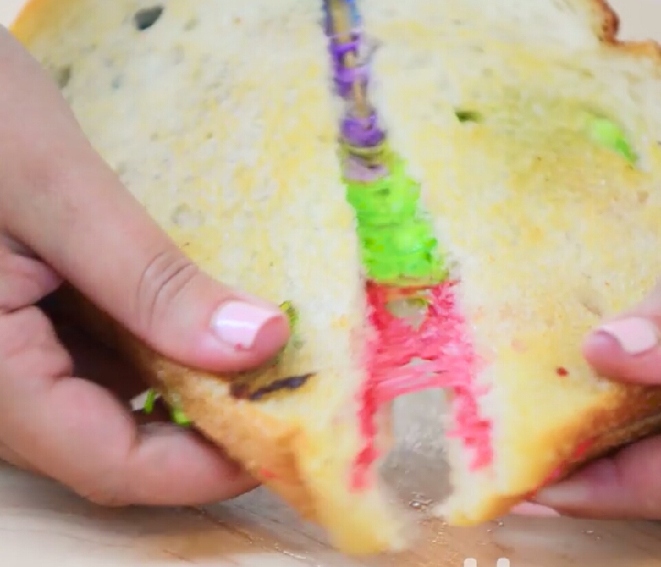 Rainbow Grilled Cheese!!!!