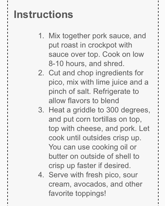✨ Crock Pot Pork Tacos With Fresh Made Pico✨👍