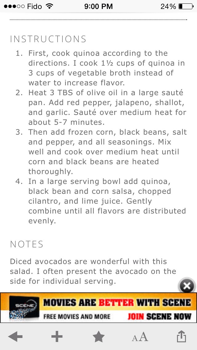 Black Bean & Corn Quinoa Salad