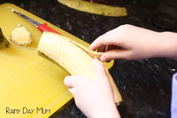 Peel bananas