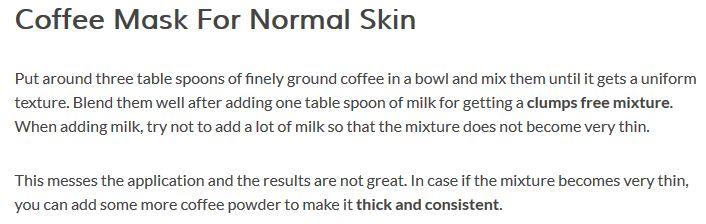 Magical Coffee Face Mask