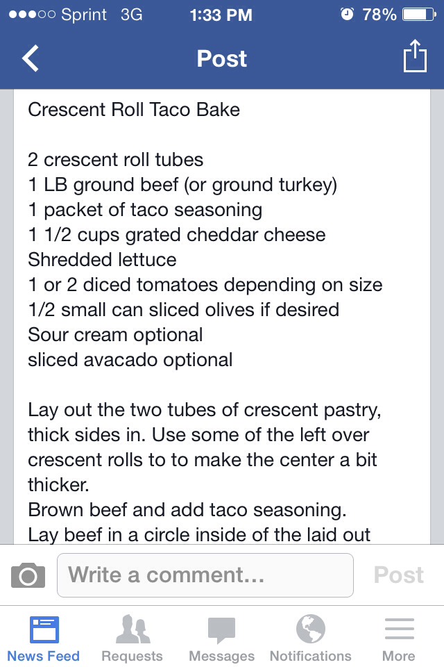 Crescent Taco Bake