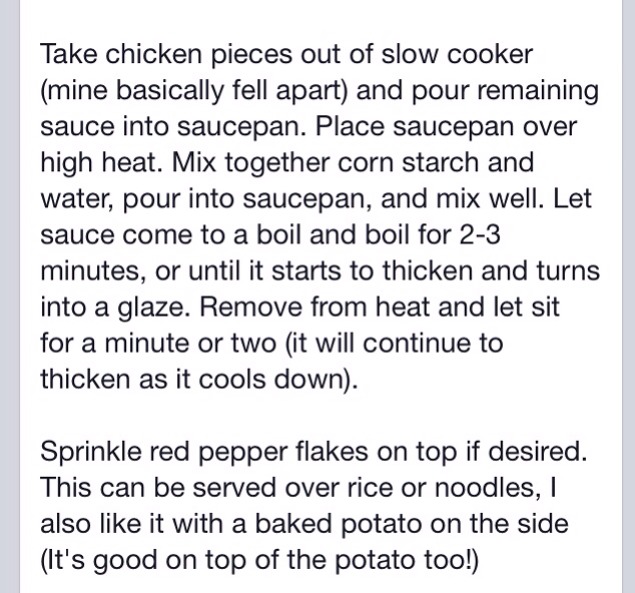 Crock Pot Sweet Garlic Chicken 