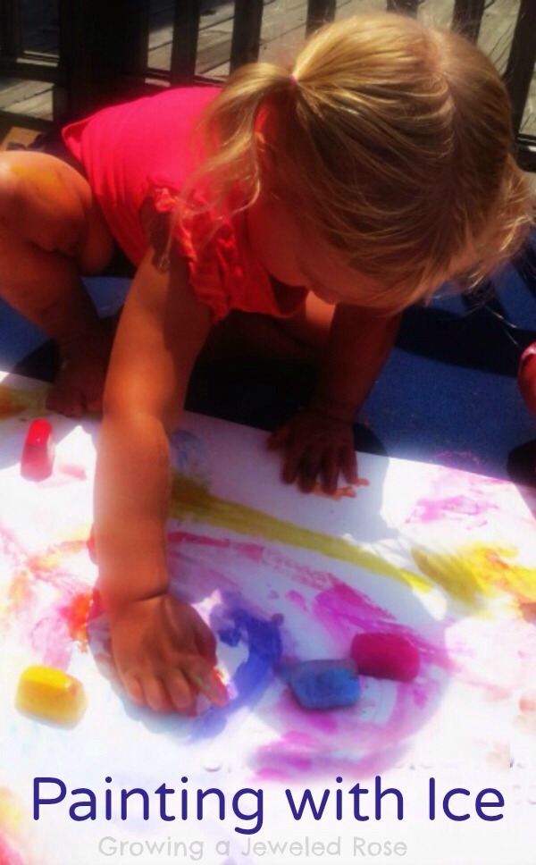 As the paint melted, the colors swirled together to create a beautiful work of art!