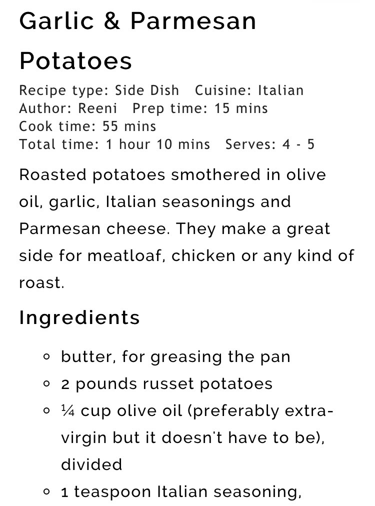 Italian Roasted Potatoes