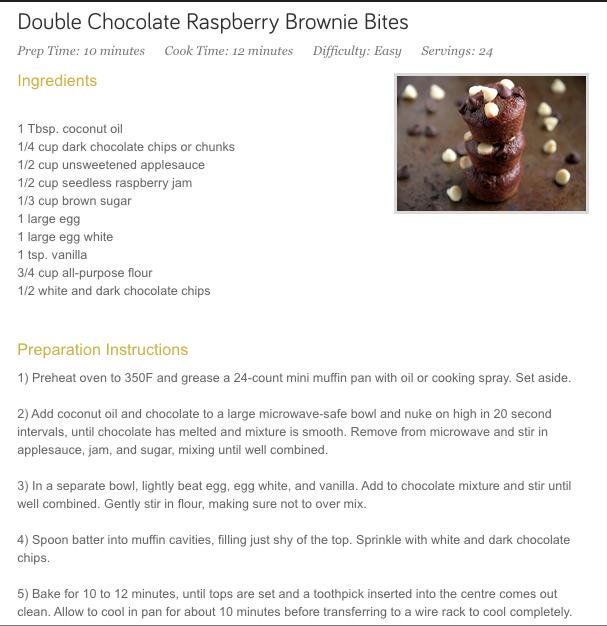 Double Chocolate Raspberry Muffin Bites