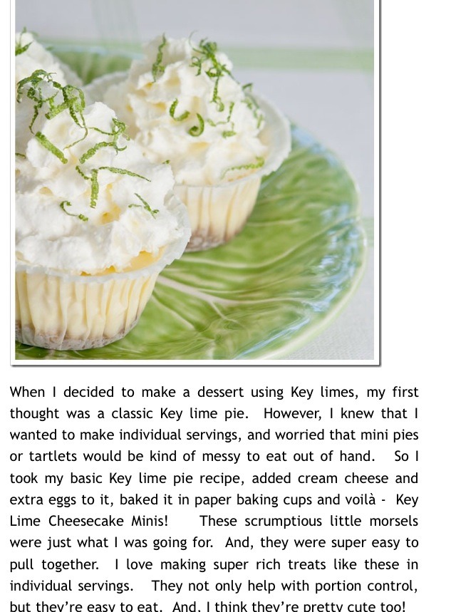 Keylime Cheesecake Minis With Macadamia Graham Cracker Crusts๐๐๐๐๐๐