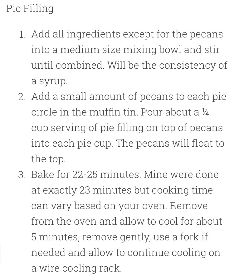 Mini Pecan Pies 