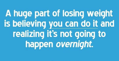 Tip 5: THINK POSSITIVE! It may take a few weeks, months or years but if you continue to eat and drink sensibly and exercise every day then you WILL get there! DONT GIVE UP! 