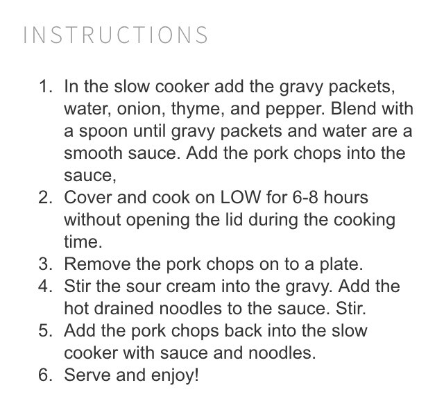 Slow Cooker Pork Chops