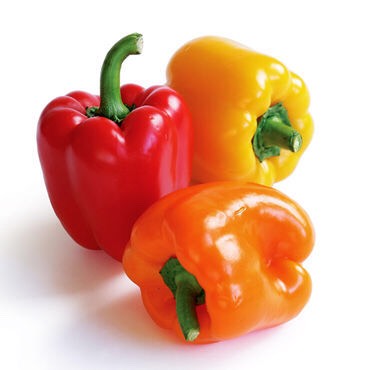 Cut a bell pepper and throw in the same pan as onion and zucchini 
