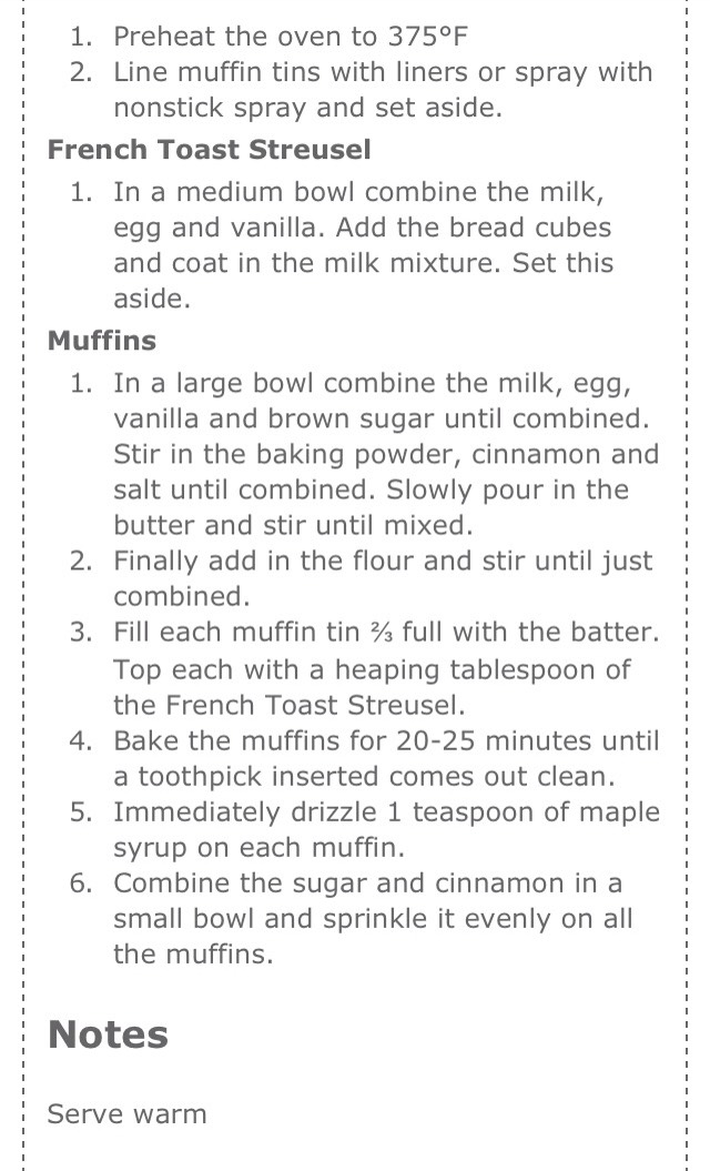 French Toast Muffins