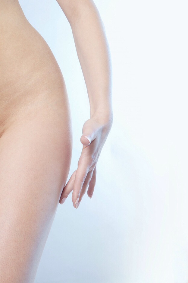Thighs: rub coconut oil or olive oil on your thighs and waist and gently exfoliate by bringing your exfoliation brush (could be one of those cheap foot brushes) and brush your skin upwards. This will help get rid of cellulite and stretch lines.