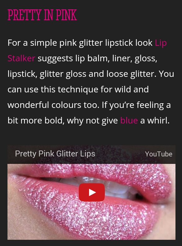 DIY Burlesque Glitter Lips!!