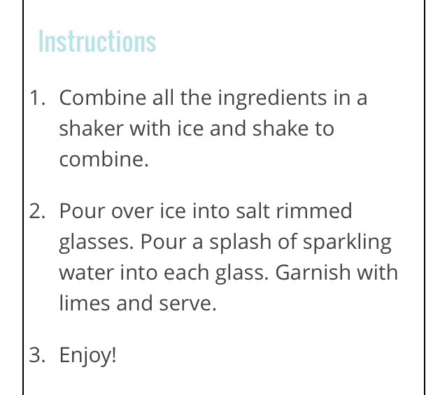 Classic Skinny Margarita