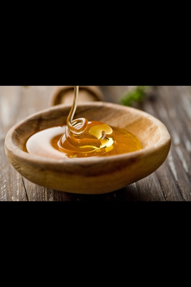 Put one spoon full of honey into a bowl/container