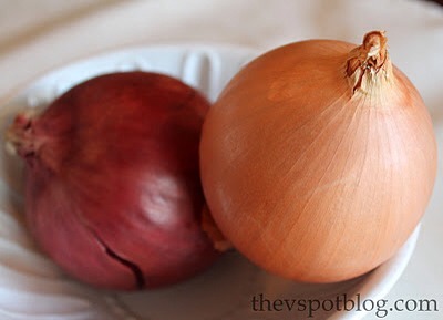Don't store onions with potatoes.
They'll spoil faster. In a cool dry place with good air circulation, onions will last 2-3 months.