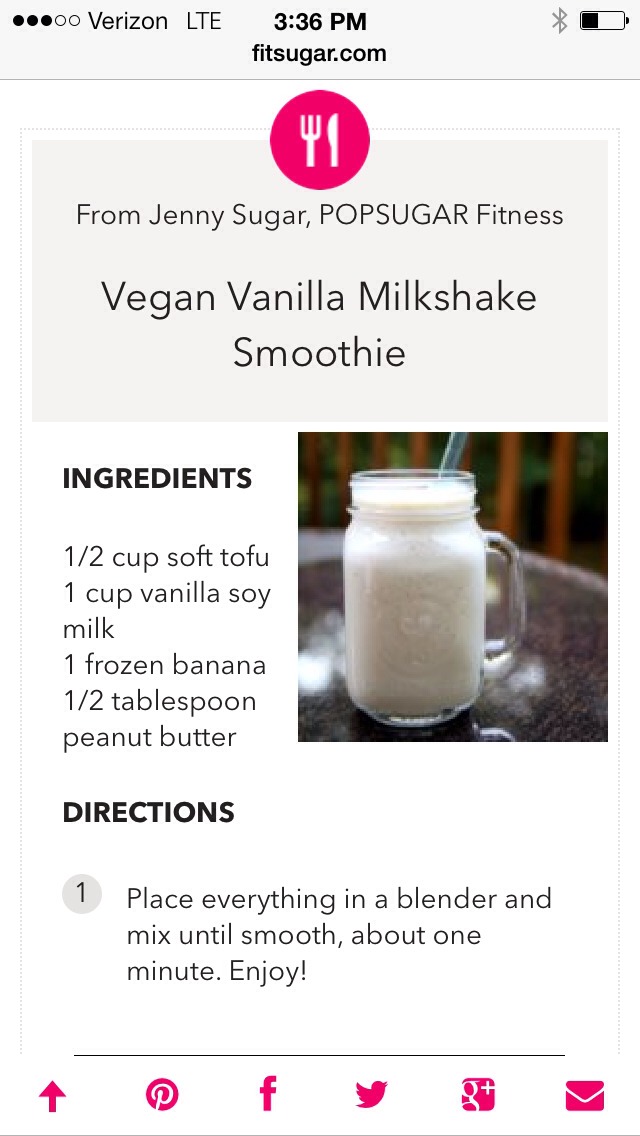 Vegan vanilla smoothie! 😋