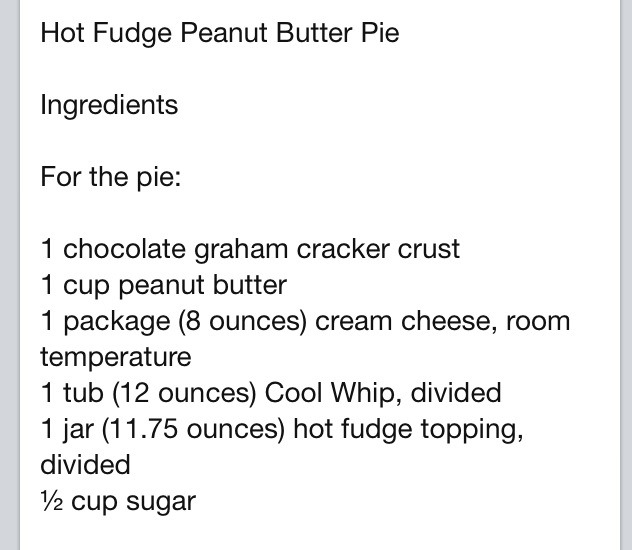 Hot Fudge Peanut Butter Pie!