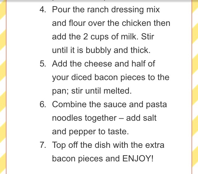 Chicken Bacon Ranch Pasta Recipe 
