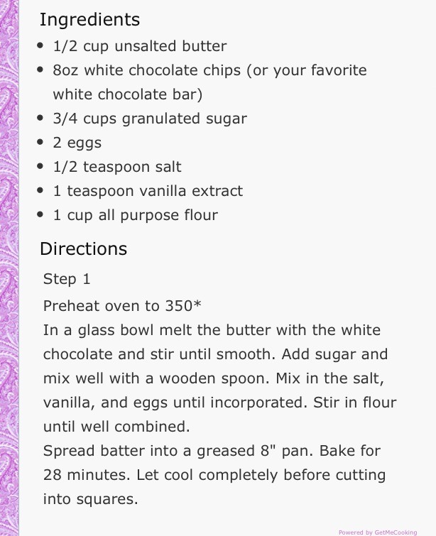 ✨ Fudgy White Chocolate Brownies✨👍