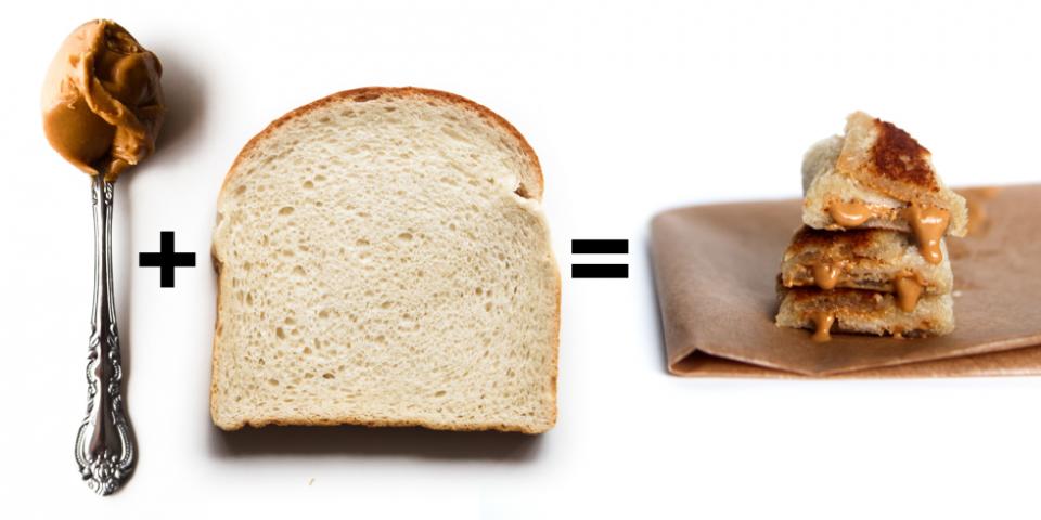7. Smooth Peanut Butter + Bread = Fried Peanut Butter Sandwich Rolls