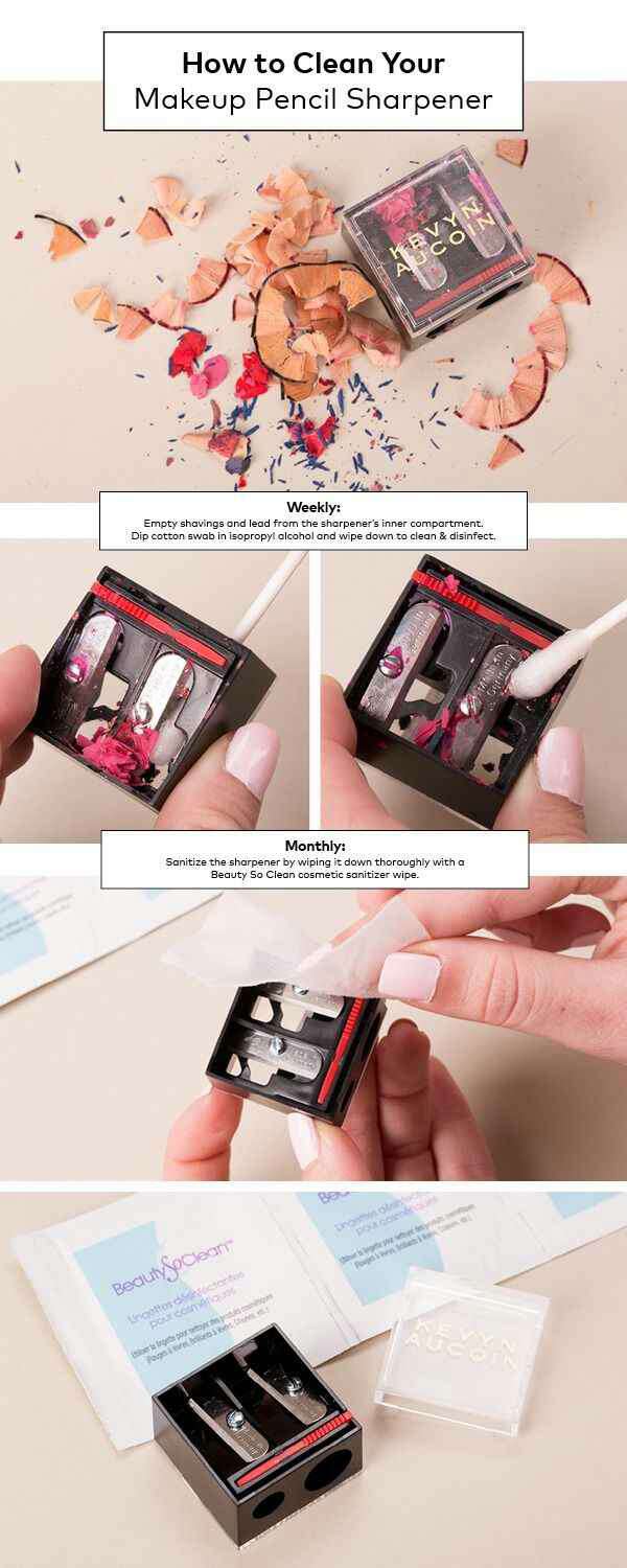 11. Clean out your pencil sharpener with some isopropyl alcohol and a cotton swab.