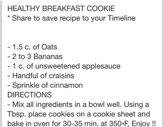 Healthy Breakfast Cookie ! 🍪😋