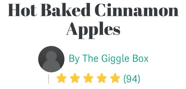 Hot Baked Cinnamon Apples Recipe