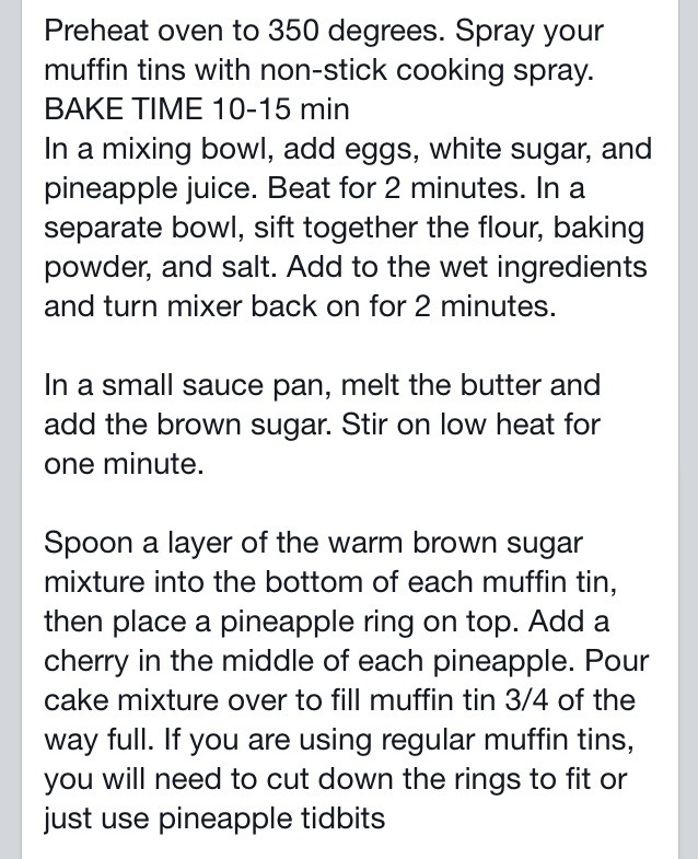 Mini Pineapple Upside Down Cakes