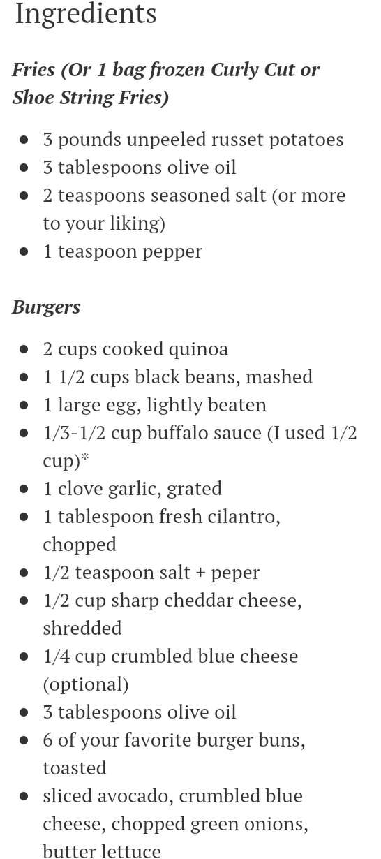 Vegetarian Buffalo-Blue Curly Cheese Fry and Crispy Black Bean Burgers 🍔