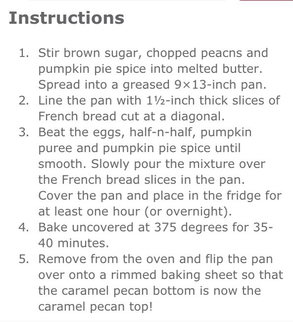Pumpkin Caramel Pecan Baked French Toast 😛😱👍💯