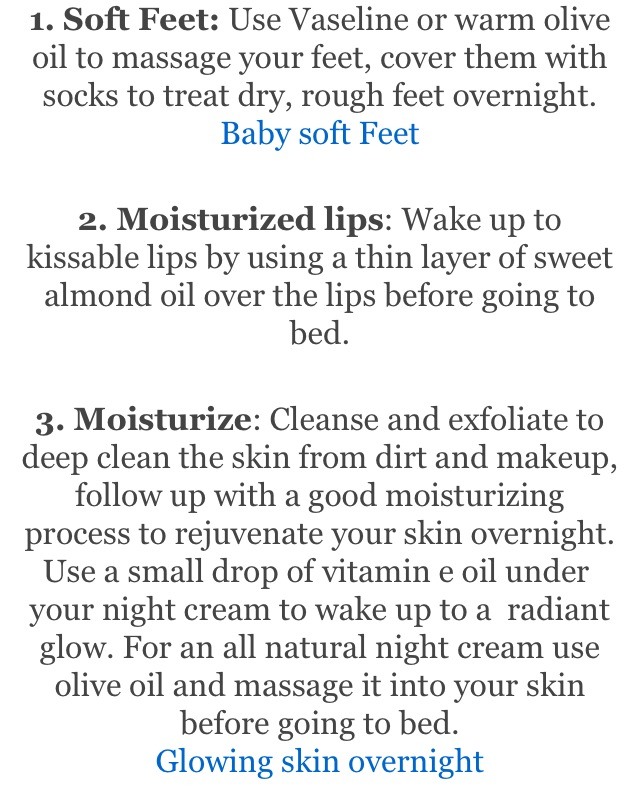 Overnight Beauty Tips