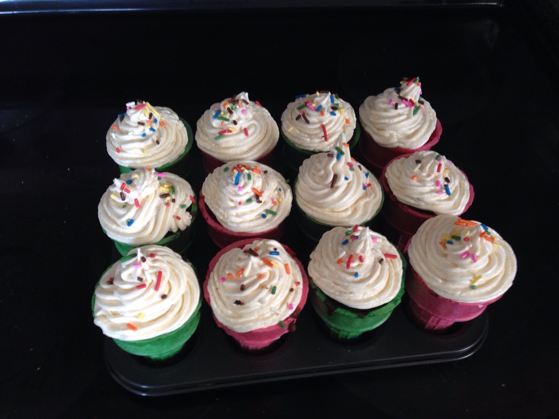 Add frosting and decorations. 