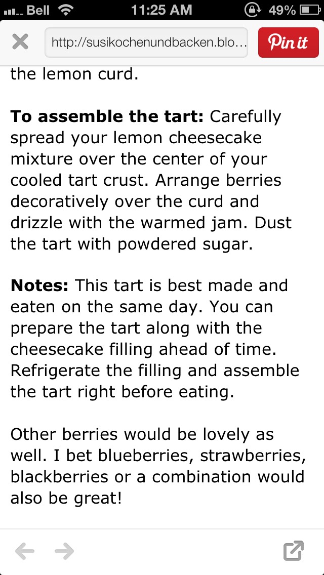 Rustic Lemon Raspberry Cheesecake Tart  
