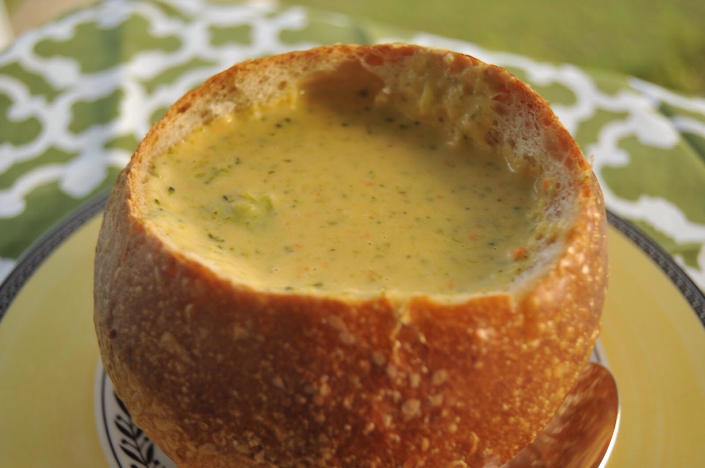Directions

In a stockpot, melt butter over medium heat. Cook onion in butter until softened. Stir in broccoli, and cover with chicken broth. Simmer until broccoli is tender, 10 to 15 minutes.
CONTINUES IN NEXT PAGE