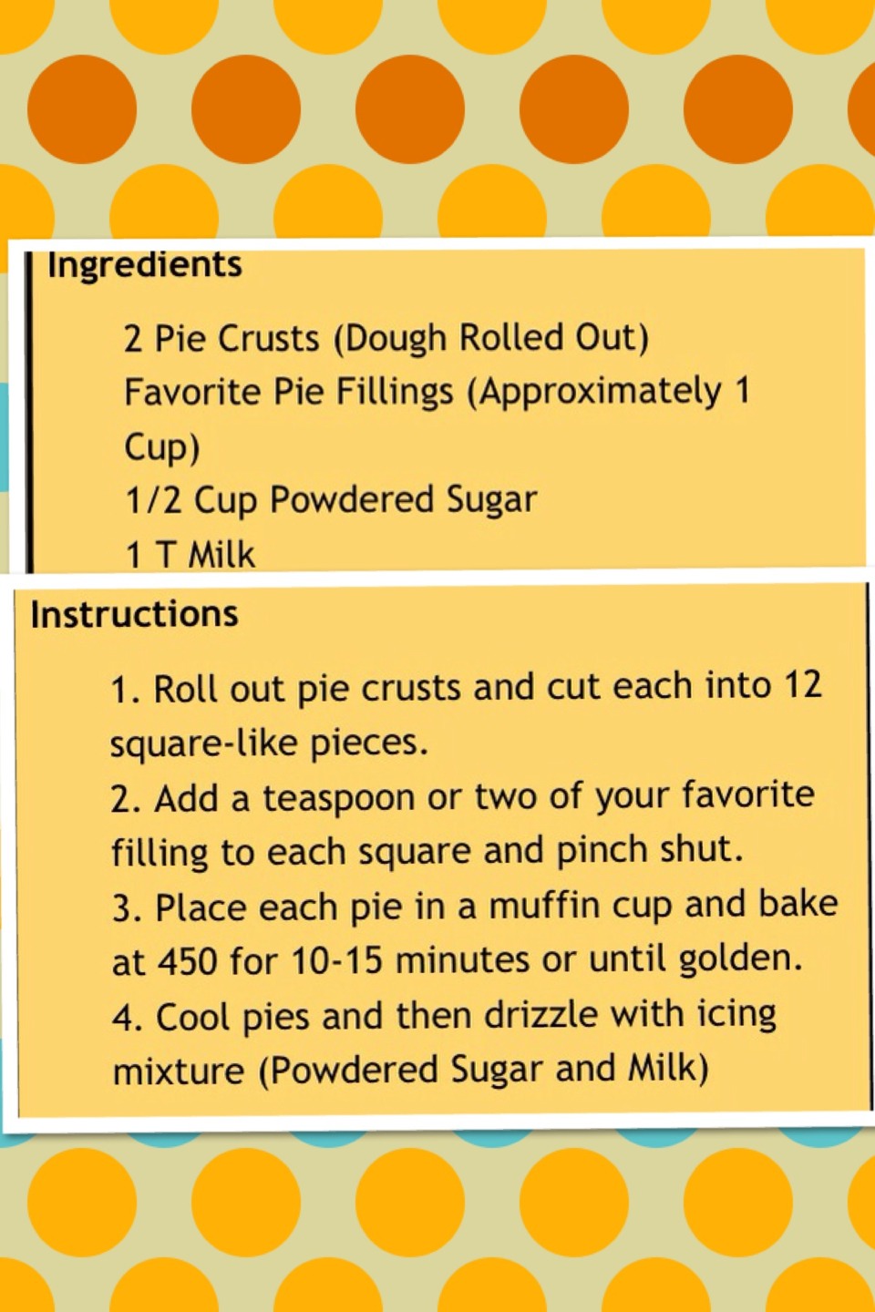Mini Pie Bites! Super Good! Super Easy To Make! 
