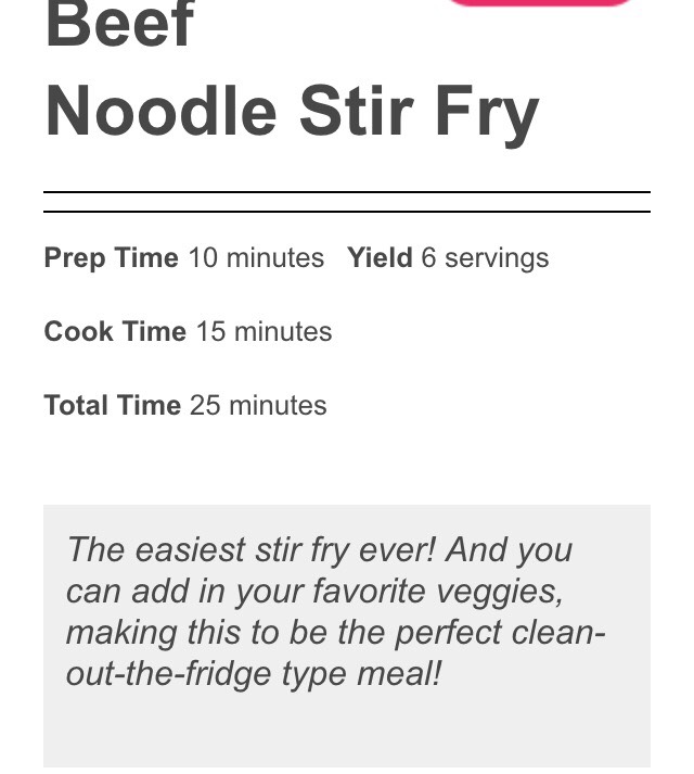 Beef Noodle Stir Fry ❤️