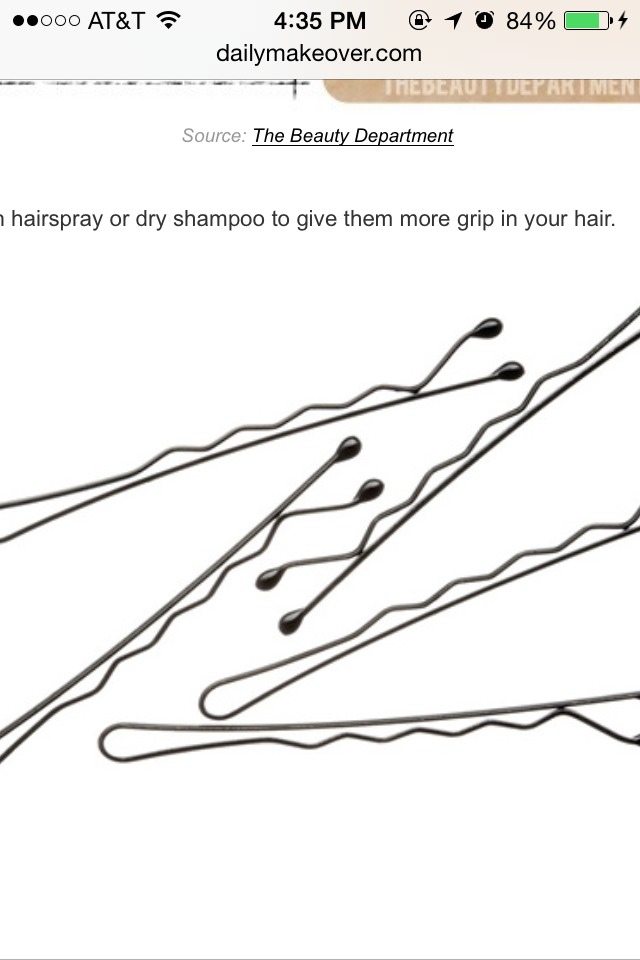 18. Spray bobby pins with hairspray or dry shampoo to give them more grip in your hair.