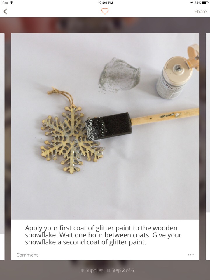 How To Make Sparkly Glitter Snowflake Ornaments! 😃❤️👍🏻