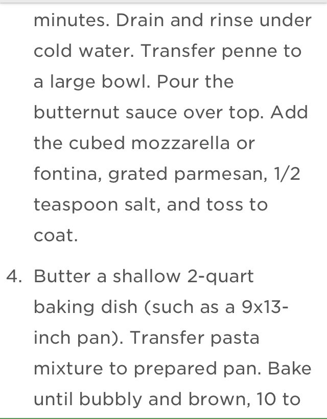 Baked Penne With Butternut Sage Sauce 
