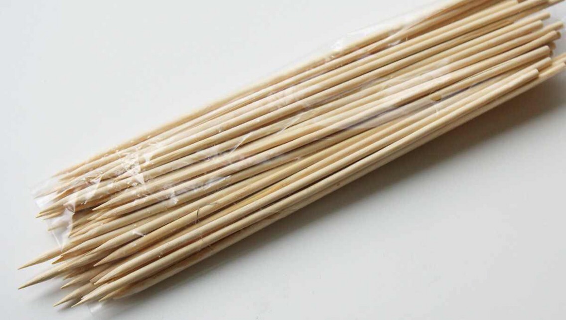 Get a pack of any type of skewers 