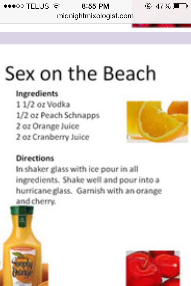 Sex On The Beach Drink