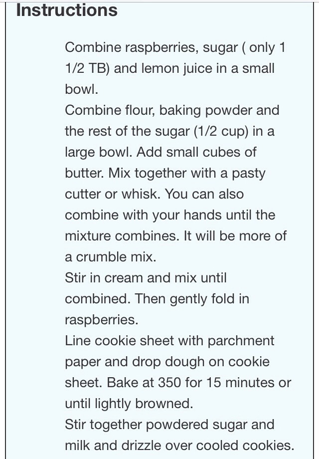Raspberry Cookies With Cream