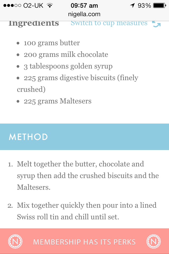 No Bake Malteser Cake