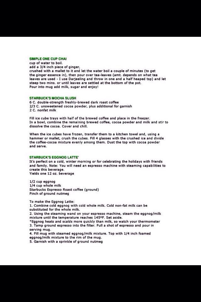 ALL STARBUCKS RECIPES😃😃. Don't Forget To Like👍