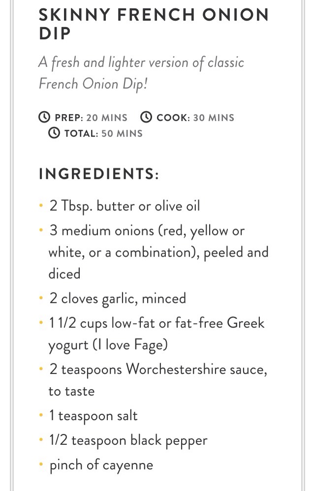 Skinny French Onion Dip.. Yasssss!!!