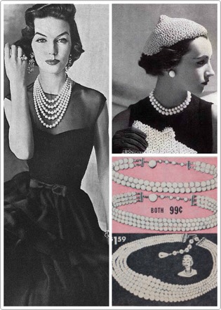 The jewelry 
The luxurious pearls were used to show the petite neckline , and add a softer color to the skin . 
Use something to draw out your ears, neck or hands.
