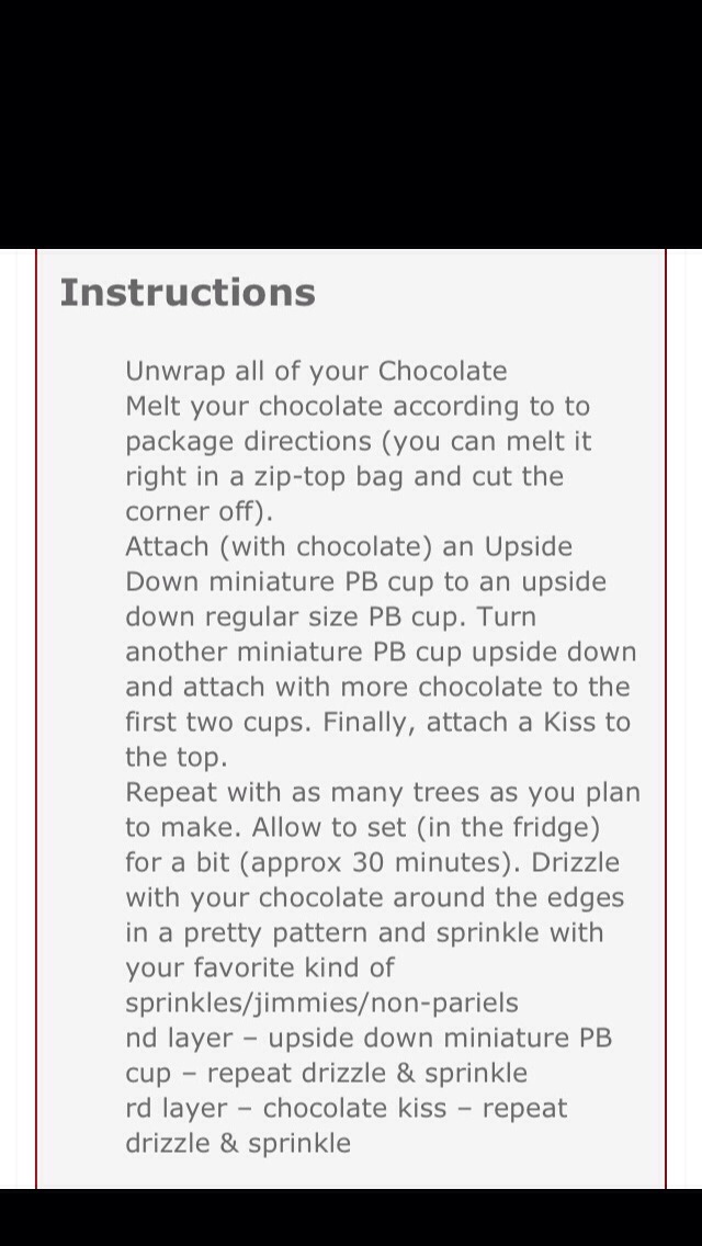 Cute Chocolate Christmas Tree Treat Idea!
